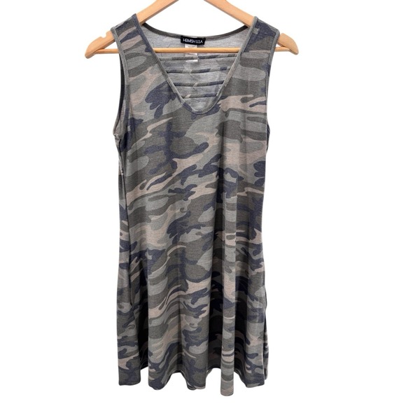 Dresses & Skirts - Hemish USA Camo Sleeveless Tank Dress‎ Small Travel Casual Knit Soft Stretch